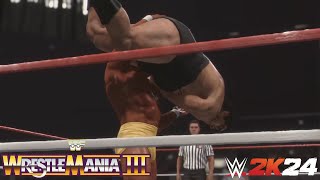 WWE 2K24  Hulk Hogan Vs Andre The Giant  Wrestlemania 3  PS5 [upl. by Nnaul]