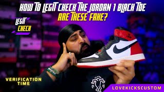 HOW TO LEGIT CHECK THE JORDAN 1 BLACK TOE REIMAGINED ARE THESE FAKE [upl. by Stella61]