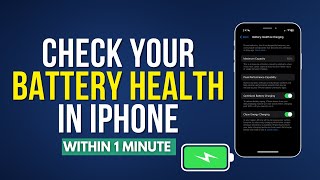 How To Check Battery Health On Iphone Easy Method [upl. by Ettenrahc]