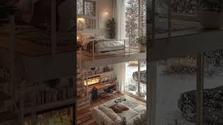 Unwind in a Cozy Cabin with Snowfall and Fireplace for Deep Relaxation [upl. by Lennod]