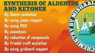 Synthesis of Aldehyde and Ketones  Synthesis of Carbonyl compounds  Functional group Chemistry [upl. by Healey]