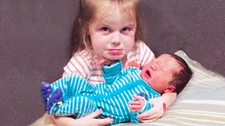 Laugh Out Loud with These Funny Newborn and Sibling Moments [upl. by Gussi]