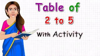 Table of 2 to 5  Table of Two to Five with activity  Elearning studio [upl. by Ikilisav]