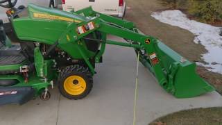 How to remove a John Deere H120 Quick Park Loader Part One [upl. by Rosio497]