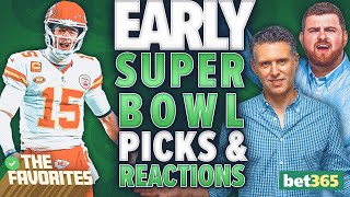 Early SUPER BOWL Bets amp Conference Championship REACTIONS Super Bowl Picks  The Favorites Podcast [upl. by Jeanne]