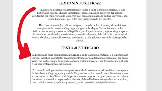 Como justificar un texto en Word [upl. by Wolfy274]