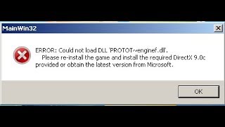 ERRORCold not load DLL PROTOTenginefdll [upl. by Arahd856]