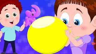 Blowing Balloons  Schoolies  Fun Videos For Toddlers  Cartoons For Children by Kids Channel [upl. by Akehsar]