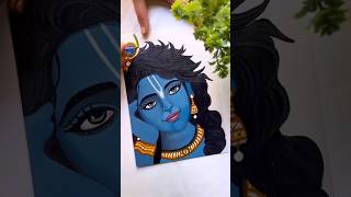 Shree Krishna painting drawing with canvas shorts artisticsonali subscribe radheradhe 🙏 [upl. by Kiyohara]