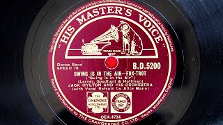 Jack Hylton and His Orchestra  Swing Is In The Air 1937 [upl. by Acinnad]