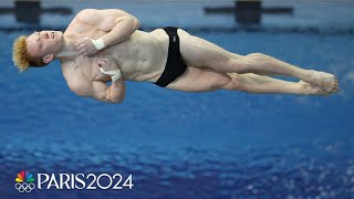 Andrew Capobianco wins mens 3m springboard final clinches Paris berth  NBC Sports [upl. by Sixela591]