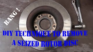 Free a seized rotor brake disc DIY [upl. by Alul]