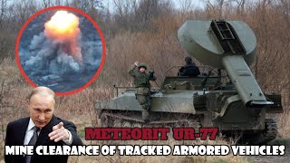 Russia uses the UR77 Meteorite mine clearance system in Ukraine [upl. by Ymmaj236]