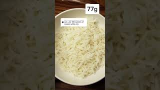 What 100 Calories of Cooked White Rice Looks Like [upl. by Sinai500]