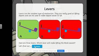 5Y Science  Levers gears and pulleys [upl. by Lon]