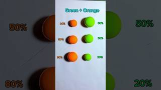 Green Vs Orange🎨 Extremely satisfying and unique color mixing shorts [upl. by Eldreeda]