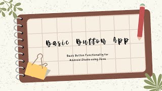 How To Create A Button  Android Studio  Java  BEGINNER [upl. by Lienet]