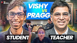 Student Praggnanandhaa vs Teacher Anand  WR Chess 2024 [upl. by Ivie]