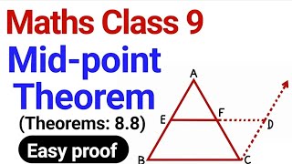 MidPoint Theorem Class  9th Ex82Quadrilaterals Maths New NCERT [upl. by Nai]