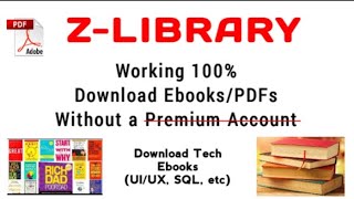 How to Download EbooksPDF from ZLibrary for Free Without a Premium Account  Download Tech Books [upl. by Sleinad]