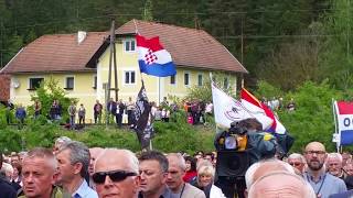 Kroatische Hymne Bleiburg 2016 Lijepa naša domovino Massaker von Bleiburg keine Hitlergrüsse [upl. by Heller]