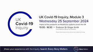 UK Covid 19 Inquiry  Module 3 Hearing  25 September 2024 PM [upl. by Higinbotham]