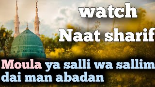 🌹moula ya salli wa sallim dai man abadan watch beautiful Naat sharif [upl. by Salhcin79]