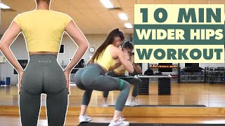 10 MIN WIDER HIPS WORKOUT AT HOME  HOW TO REDUCE HIP DIPS [upl. by Susie597]