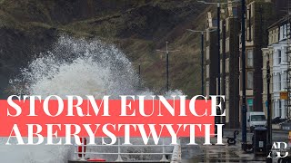 Storm Eunice in Aberystwyth [upl. by Liemaj]