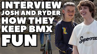 Interviewing Josh White and Ryder Merki how they keep BMX FUN [upl. by Cock852]