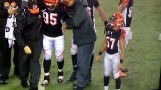 Vontaze Burfict interception then runs into tunnel Vintage Burfict INT leaves stadium Wow [upl. by Moe]