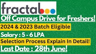 Fractalai Off Campus Drive for Freshers  2024 amp 2023 Batch Students Eligible 🔥🔥 [upl. by Lacsap881]