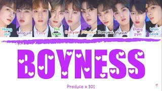 PRODUCE X 101 프로듀스X101 quot Boyness 소년미 少年美 quot Correct Lyrics ColorCodedENGHANROM가사 [upl. by Cleland185]