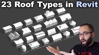 Revit Roof Tutorial  I modeled 23 Roof Types in Revit [upl. by Devaney]