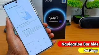 how to change nevigesan bar on vivo V40V40 pro  vivo V40 back button settings [upl. by Roban]