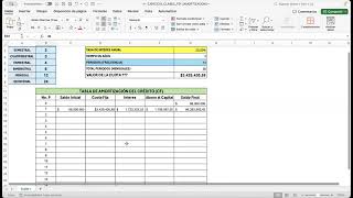 TABLA DE AMORTIZACION CF [upl. by Elletnahc747]