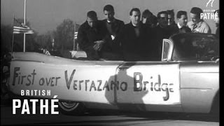 New York Opens Worlds Longest Suspension Bridge 1964 [upl. by Kwon557]