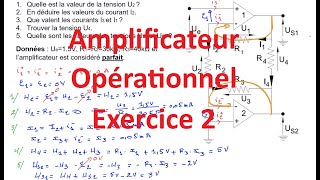 Électronique  Amplificateur opérationnel Exercice 2 AmplificateuropérationnelCE [upl. by Orecul]