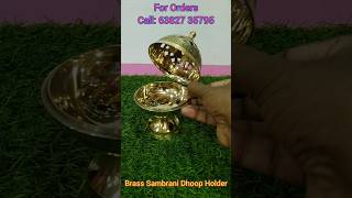 Brass Sambrani Dhoop Holder  6 inches height  300g weight hindupoojaitems [upl. by Philo]