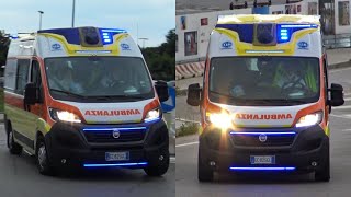 3X Ambulanza Castel Monte Onlus in emergenza  Italian ambulance responding code3 [upl. by Hanfurd]