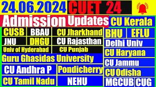 24062024 CUET Updates Counselling  Admission  Merit List  Direct Admission Central Universities [upl. by Desta]