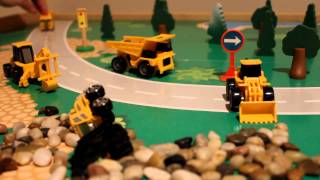 Digger Road Rescue Toy Diggers in Action [upl. by Siravat]