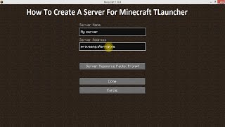 How To Create A Server For Minecraft TLauncher New Version [upl. by Sibella]