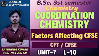 L10 Factors affecting CFSE  Crystal field stabilization energy  Coordination chemistry bsc [upl. by Galen559]