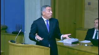 Skupština  diplomatski skandal Milo Đukanović zapretio Srbma i srpskoj državi [upl. by Ethben]