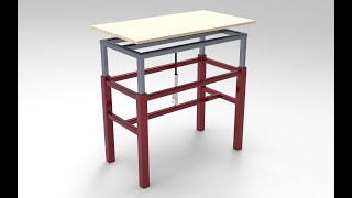 Self Adjusting Table  Smart Workstation  Actuator  Linear Motor  Final year project  SolidWorks [upl. by Itsrik]