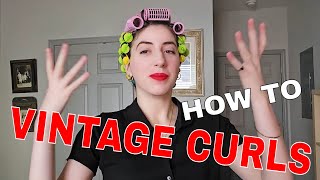 EASY VINTAGE HAIR TUTORIAL  1950s Hairstyle Tutorial [upl. by Pamella]