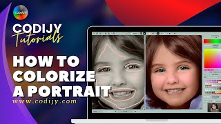 CODIJY Tutorials  How to Colorize a Portrait of a Girl [upl. by Enileuqaj]