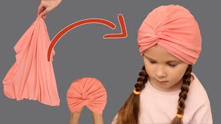 An amazing easy way to sew a handmade turban hat [upl. by Allbee]