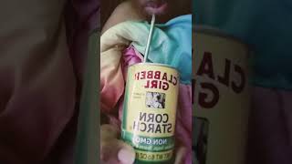 Eating Clabber Girl Cornstarch 🌽 with a metal straw swallowingshortsvideo [upl. by Josey]